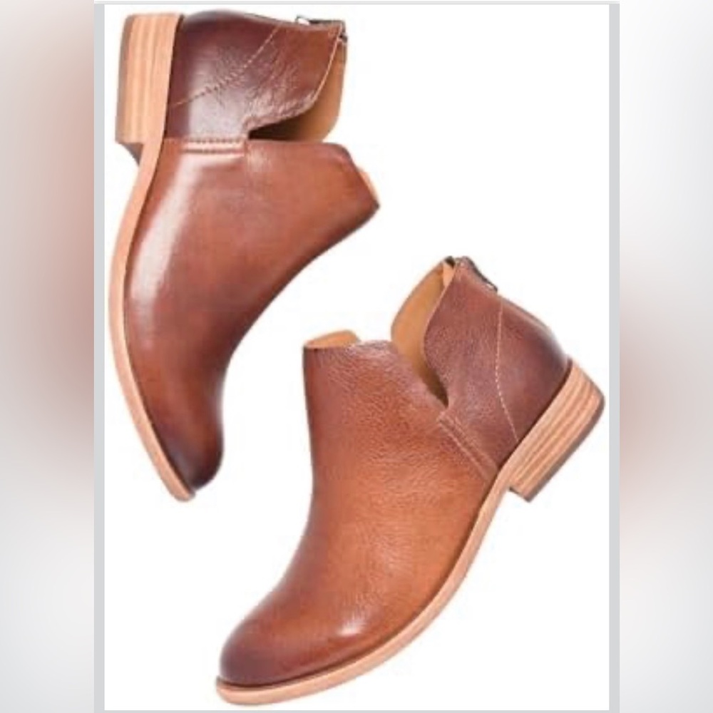 Women's Kork Ease Renny Brown Leather Ankle Booties 9.5 - Picture 2 of 10